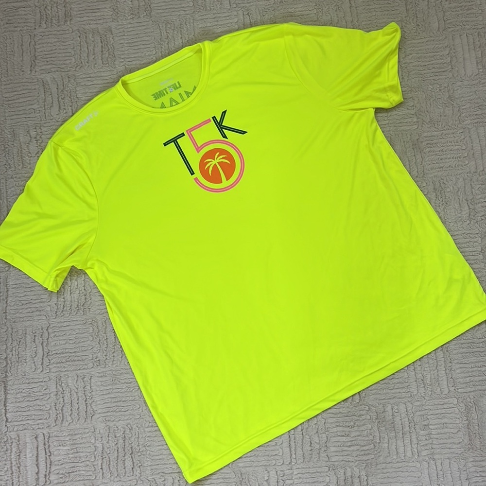 Craft short sleeve t-shirt, Lifetime Miami Tropical 5k
Size XXL, New condition